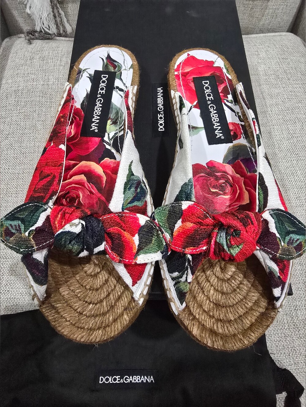 DOLCE & GABBANA Floral Motif Slides
